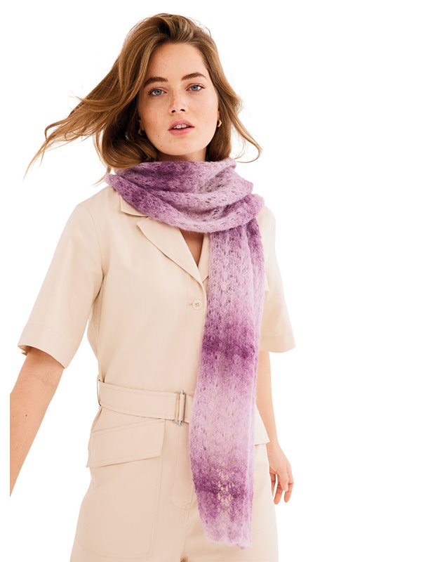 Lana Grossa ШАРФ, СВЯЗАННЫЙ АЖУРНЫМ УЗОРОМ Setasuri Dégradé