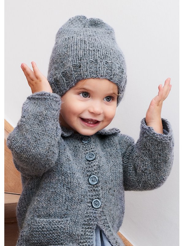 Lana Grossa ШАПКА Ecopuno Tweed & Cool Wool Lace