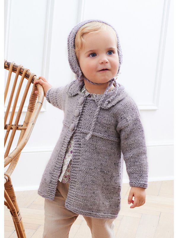 Lana Grossa ПАЛЬТО Ecopuno Tweed & Cool Wool Lace