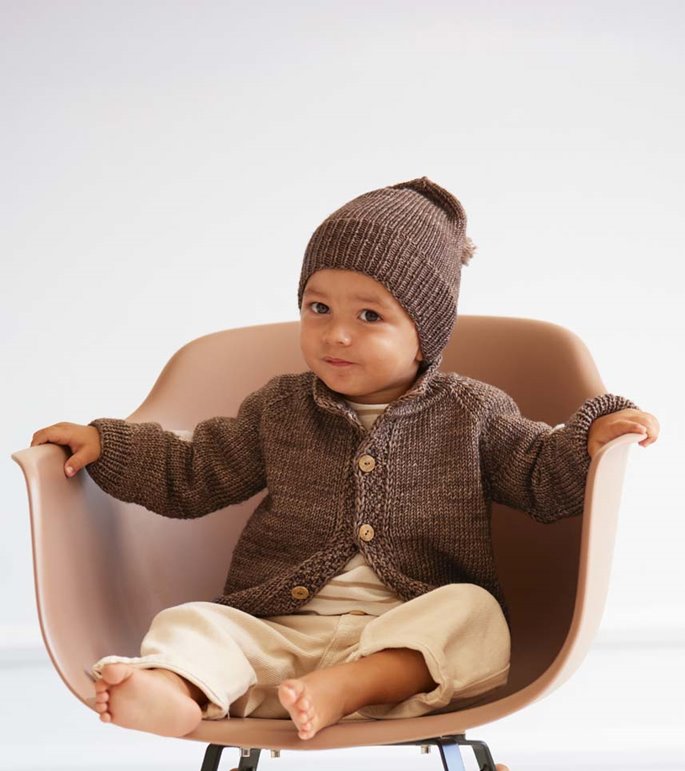 Lana Grossa JAKKE Cool Wool Big & Cool Wool Big Vintage - Strikkeoppskrift (DK)