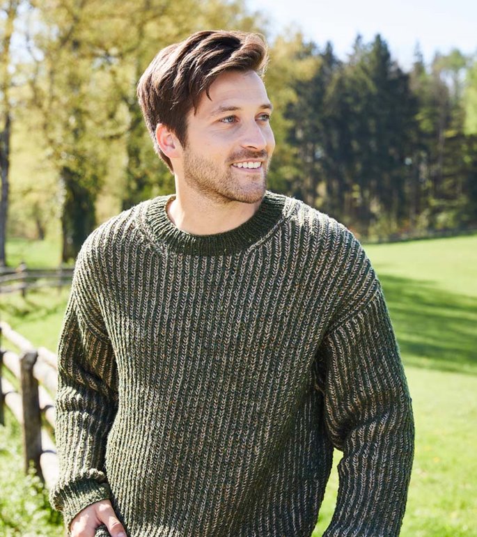 Lana Grossa PULLOVER Landlust-Soft-Tweed 180 - Strikkeopskrift (NO)