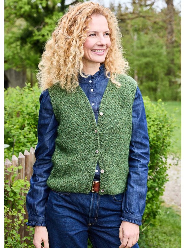 Lana Grossa ЖИЛЕТ Landlust Soft Tweed 180 & Landlust Kidmohair