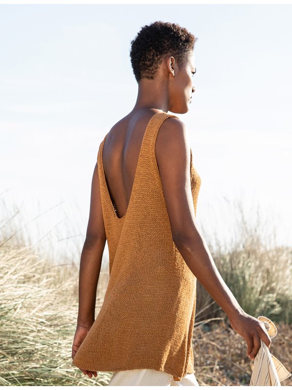 Lana Grossa ДЛИННЫЙ ТОП Solo Lino Melange