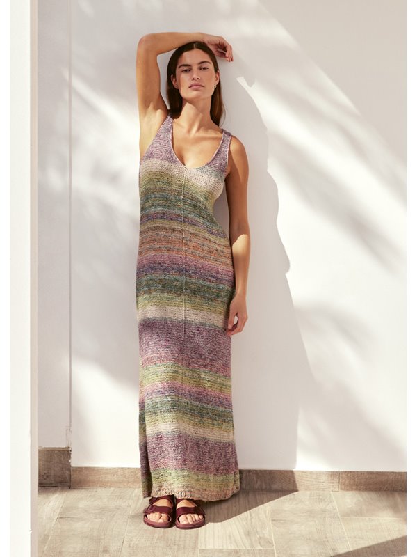 Lana Grossa ДЛИННОЕ ПЛАТЬЕ А-ОБРАЗНОЙ ФОРМЫ Mosaico