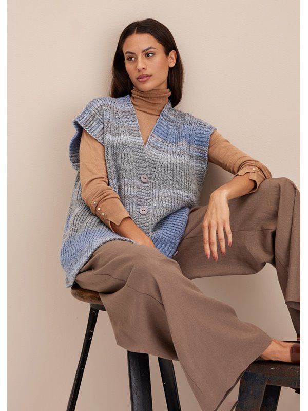 Lana Grossa ЖИЛЕТ Gomitolo Fusione