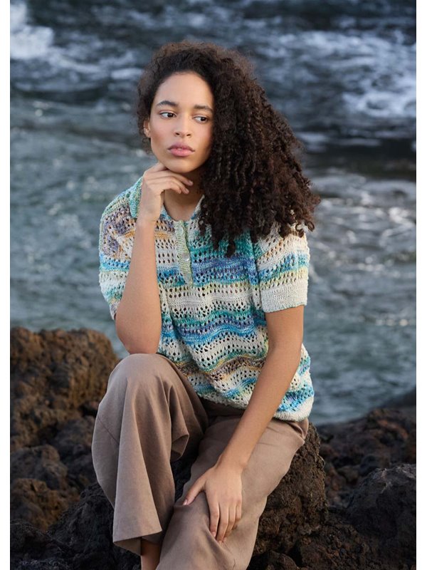 Lana Grossa ПОЛО ПУЛОВЕР Gomitolo Hippie