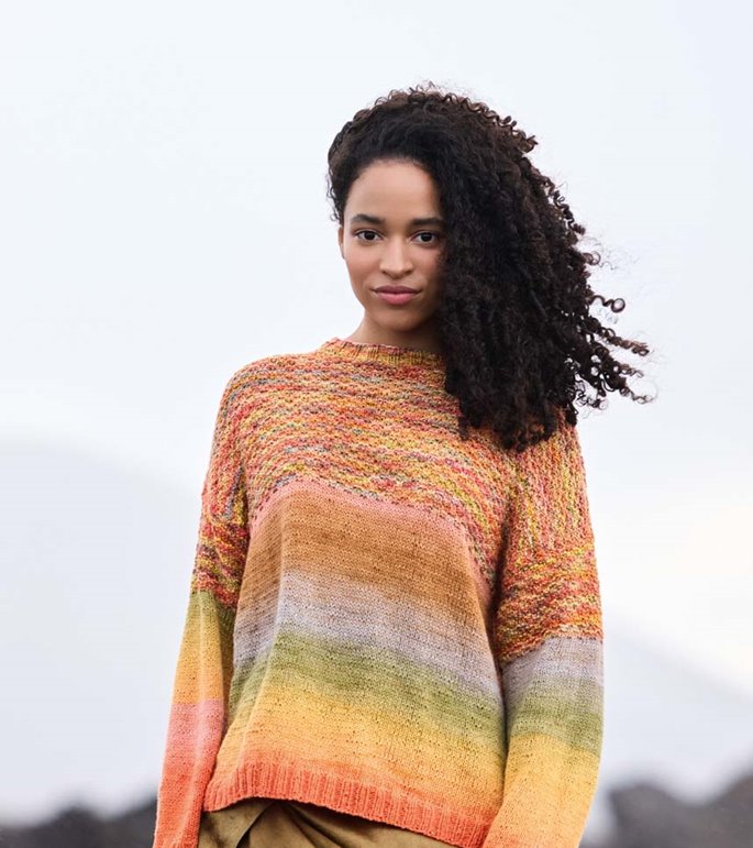 Lana Grossa PULLOVER Cotonella & Cotonella Multi - Strikkeoppskrift (NO)