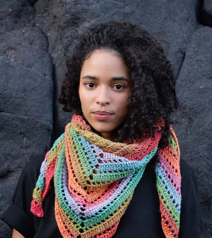 Lana Grossa HÆKLET SJAL Cotonella - Hækleopskrift (NO)