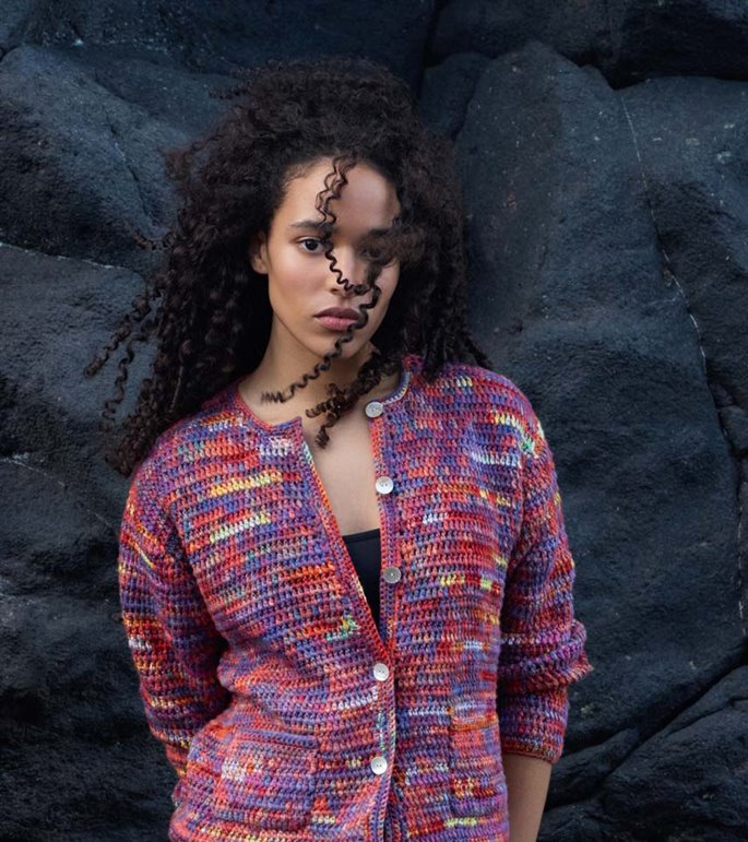 Lana Grossa VIRKAD PULLOVER Cotonella Multi - Virkmönster (NO)