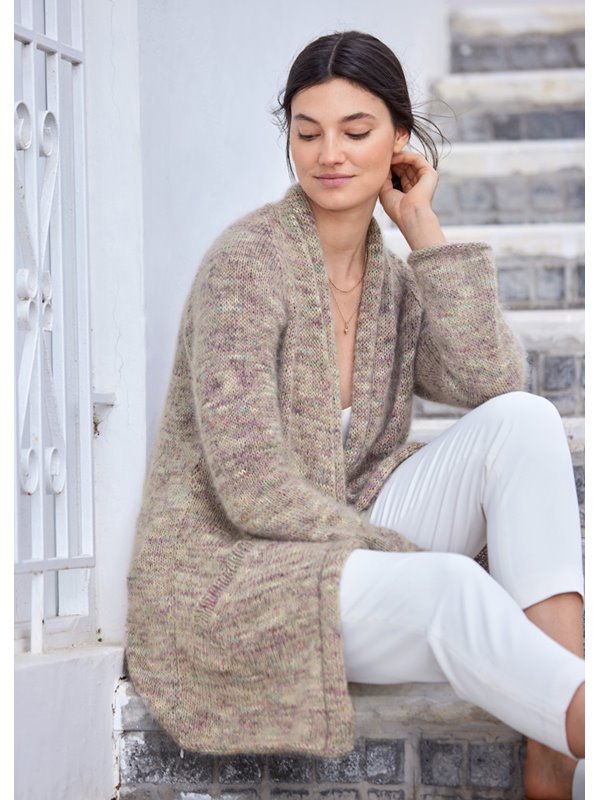 Lana Grossa КОФТА Setacotone hand-dyed & Silkhair