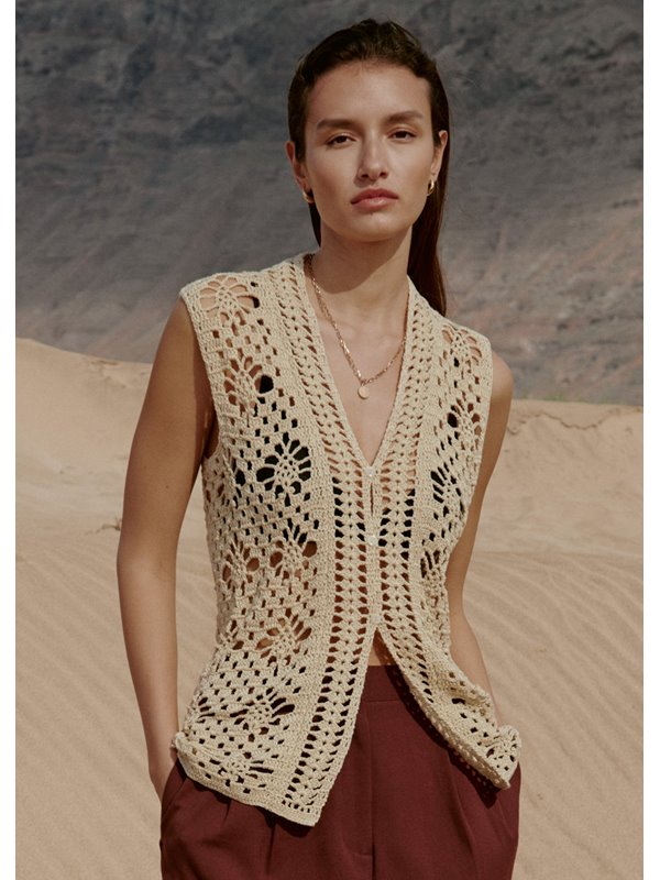 Lana Grossa ЖИЛЕТ Solo Lino