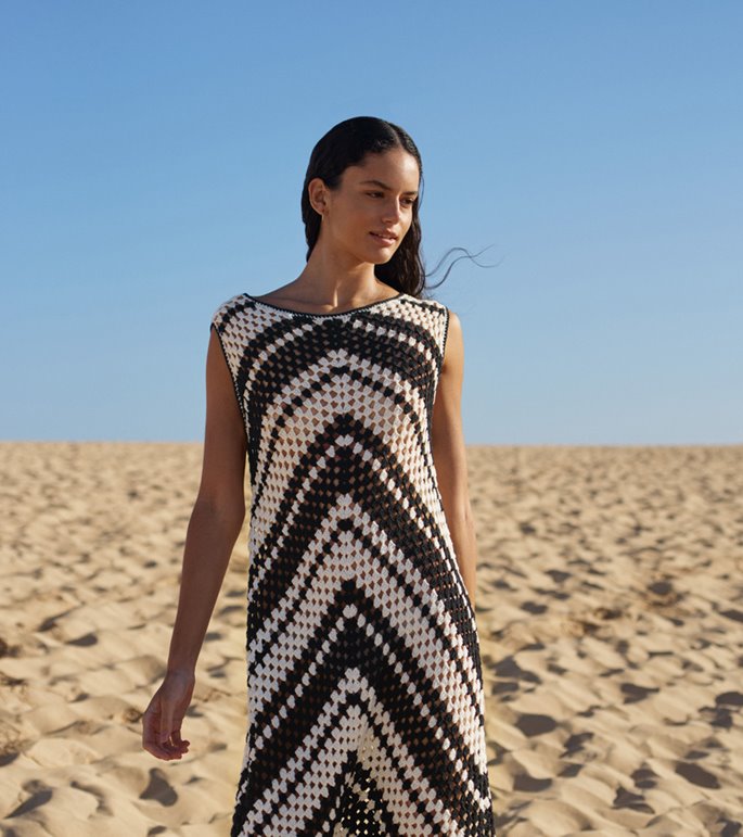 Lana Grossa MAXIKJOLE I FORSKUDTE STANGMASKESTRIBER Elastico