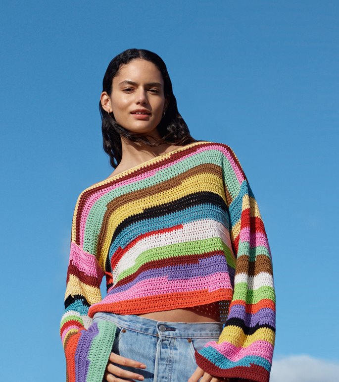 Lana Grossa VIRKAD PULLOVER Cotone & Elastico - Virkmönster (DK)