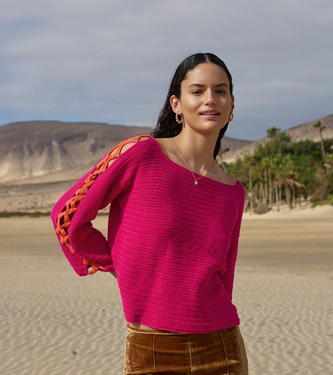 Lana Grossa PULLOVER I HALVSTANGMASKER Elastico