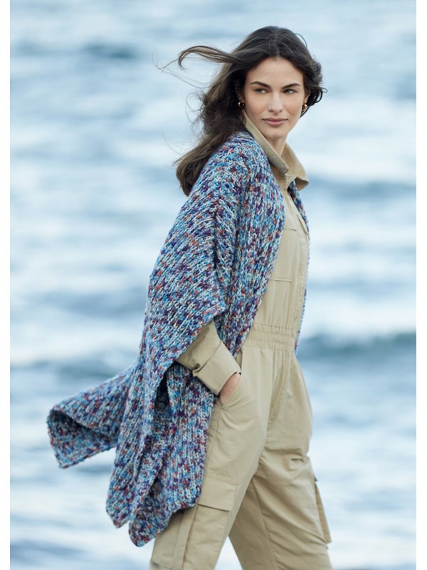 Lana Grossa ПОНЧО Colortwist