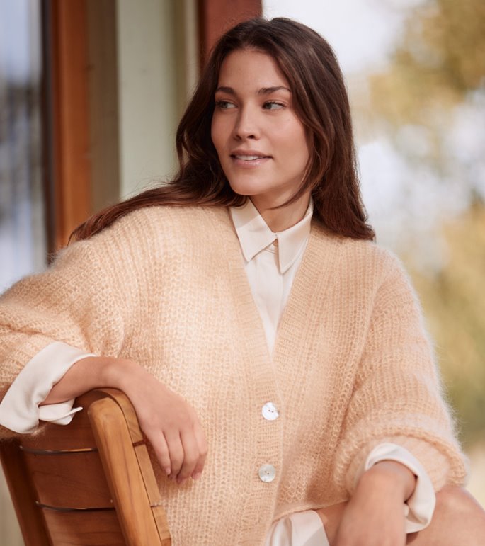 Lana Grossa GILET EN FAUSSES CÔTES ANGLAISES Silkhair