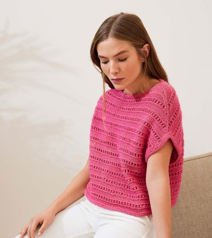 Lana Grossa SLIPOVER Summer Softness - Strikkeoppskrift (DK)