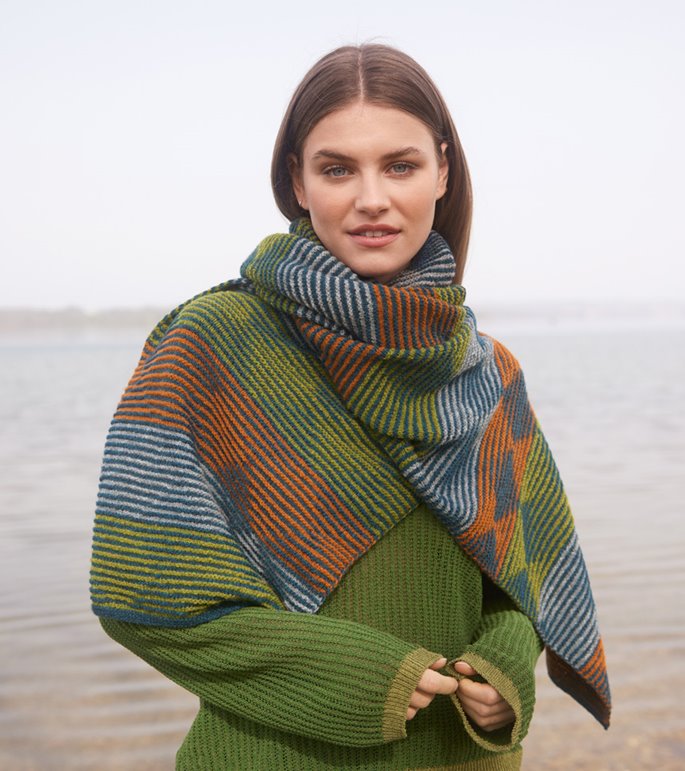Lana Grossa SJAL Cashmere 16 Fine - Strikkeoppskrift (SE)