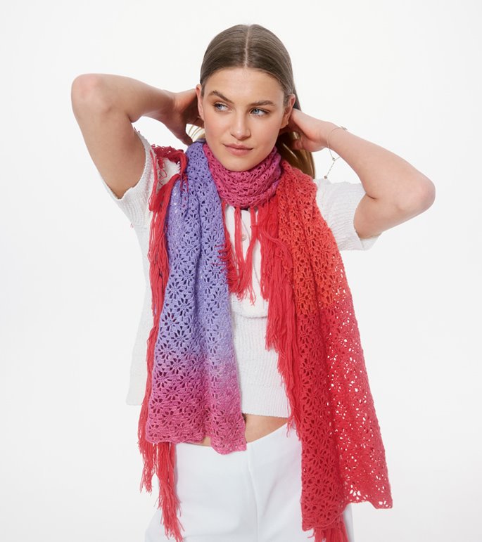 Lana Grossa STOLA Merino Lace Aquarell & Cool Wool Lace - Stickmönster (SE)