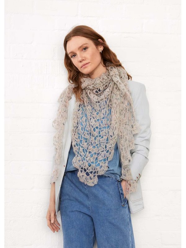 Lana Grossa ПЛАТОК Natural Superkid Tweed