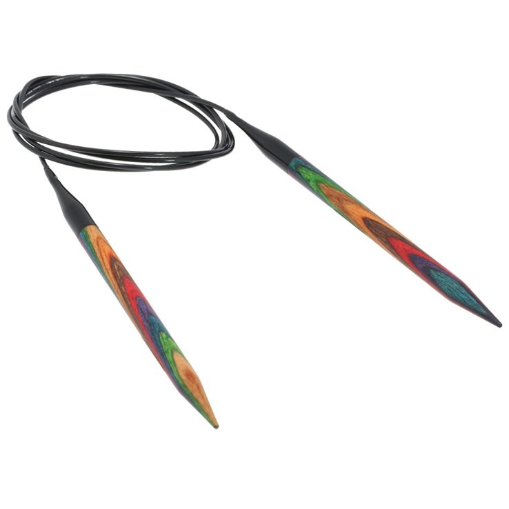 Lana Grossa Круговые спицы Design-Holz Multicolor № 8 длина 120 см
