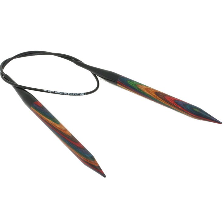 Lana Grossa Круговые спицы Design-Holz Multicolor № 10,0 длина 60 см