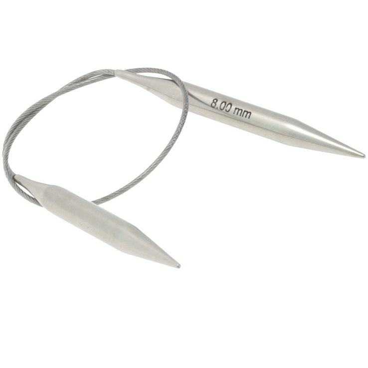 Lana Grossa Круговые спицы из нержавеющей стали 8,0/40 см
