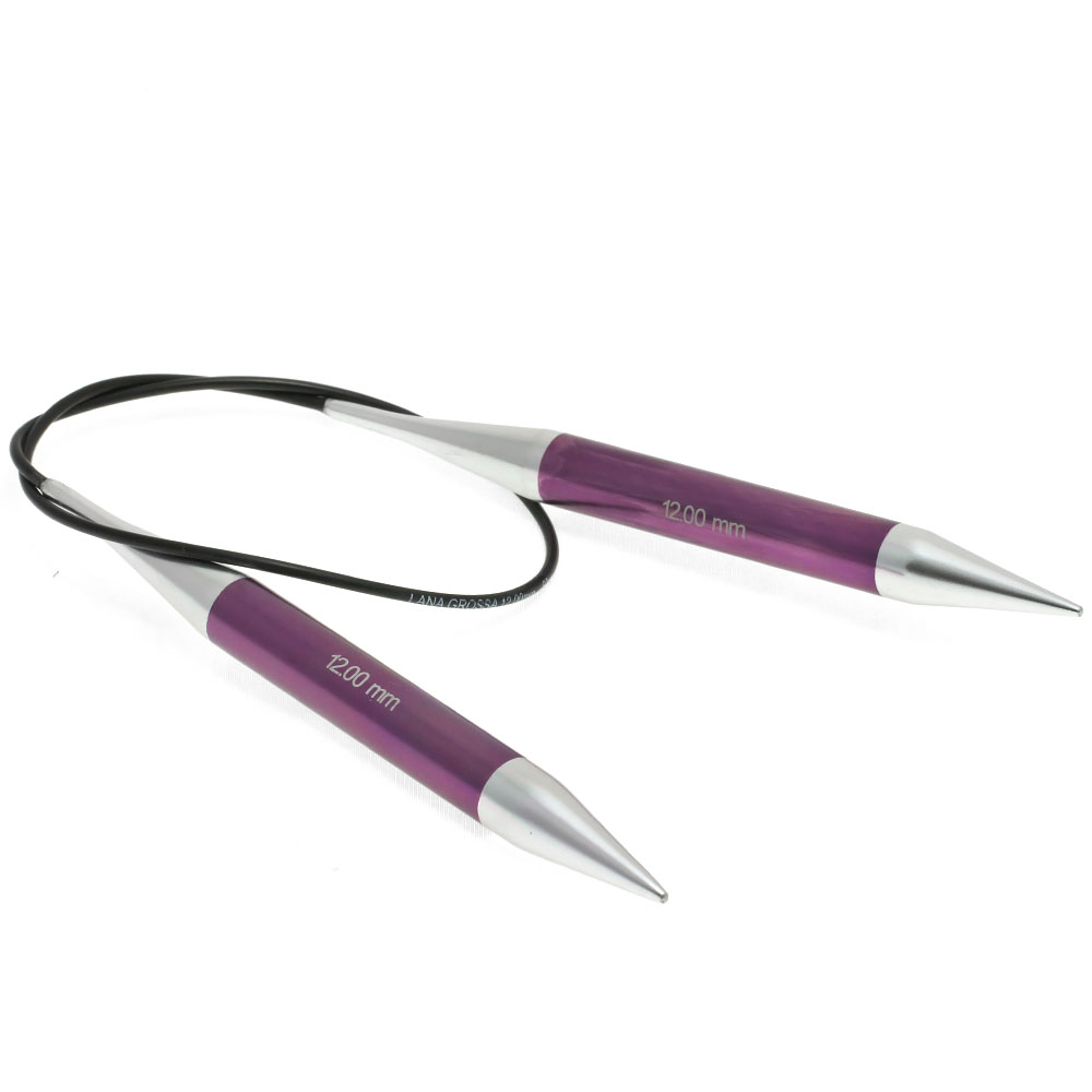 Lana Grossa Круговые спицы алюминий Rainbow № 12,0/60см